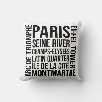 Paris, Frankreich Sehenswürdigkeiten Typografie Wo Kissen