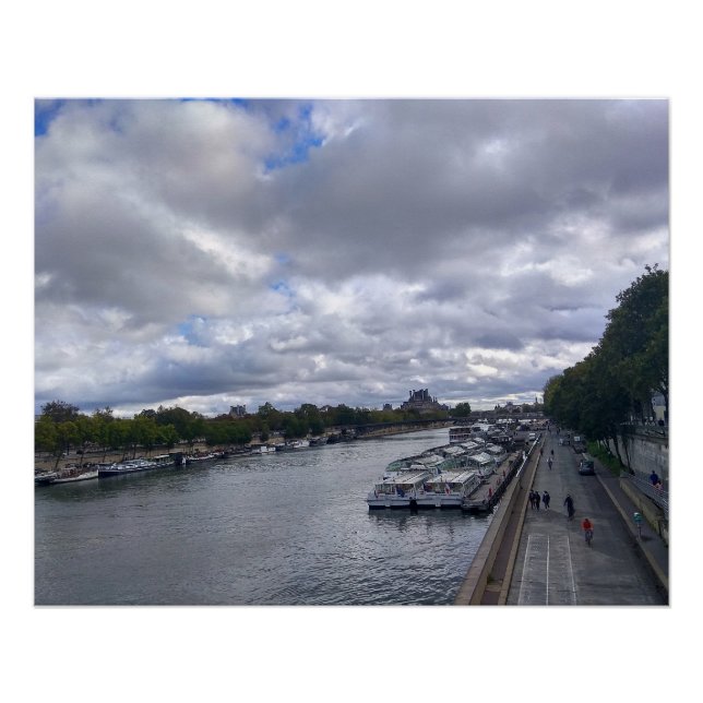 Paris. Frankreich. Seine-Fluss Poster (Vorderseite)