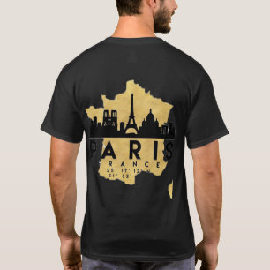 Paris Frankreich Skyline Kunst T-Shirt