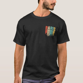 Paris Frankreich Skyline Kunst T-Shirt