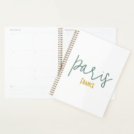 Paris, Frankreich Souvenir-Kalender-Planer Planer
