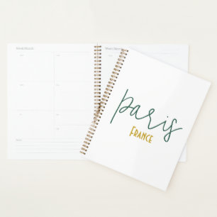 Paris, Frankreich Souvenir-Kalender-Planer Planer
