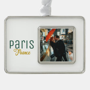 Paris, Frankreich Souvenir Rahmen-Ornament Silber