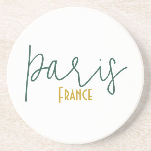 Paris, Frankreich Souvenir Sandstein-Set für Geträ Getränkeuntersetzer