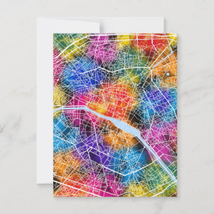 Paris - Frankreich - Stadtkarte Postkarte