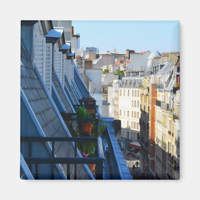 Paris-Frankreich-Straßen von Dach aus Magnet (Vorne)