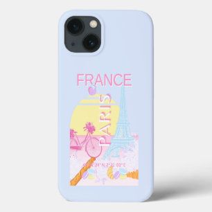 Paris, Frankreich, Travel Art, Preppy, Blue Case-Mate iPhone Hülle