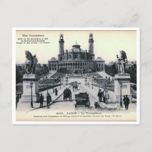Paris Frankreich, Trocadero, Vintager Stil Postkarte