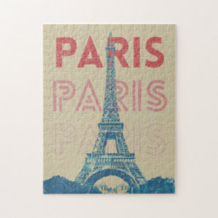 Paris-Frankreich-Typografie und Eiffelturm