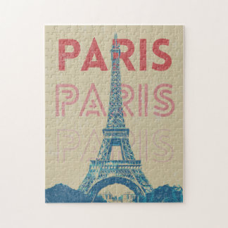Paris-Frankreich-Typografie und Eiffelturm