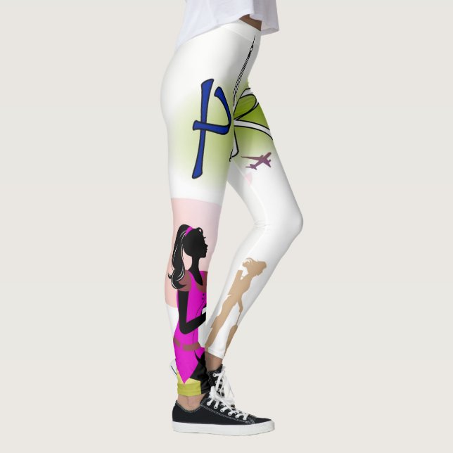 Paris Frankreich Urlaub Leggings (Rechts)