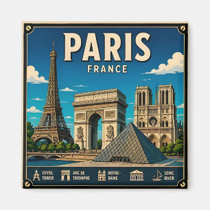 🧲 Paris Frankreich Urlaubserinnerung für Reisebeg Magnet
