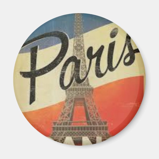 Paris - Frankreich Vintag Magnet (Vorne)