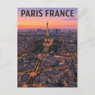 Paris Frankreich Vintage Anime Reise Postkarte