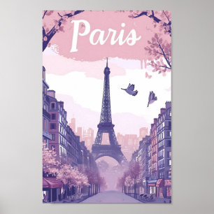 Paris - Frankreich Vintage Kunstreise Poster