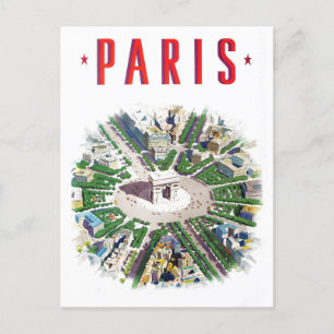 Paris Frankreich Vintage-Reise Postkarte
