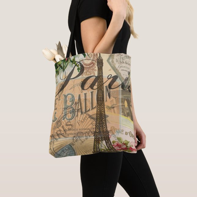 Paris Frankreich Vintage Reisen Kunstvoll wandern Tasche (Von Nahem)