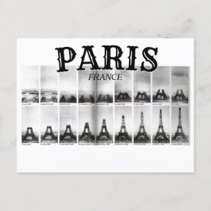 Paris Frankreich - Vintager Eiffelturm Einladungspostkarte