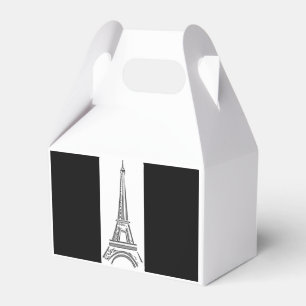 Paris Französisch Schwarz-Weiß Eiffelturm-Party  Geschenkschachtel
