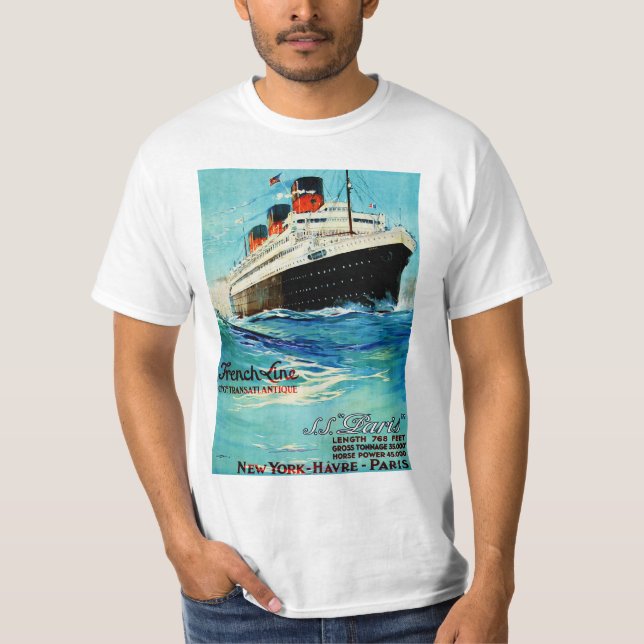 Paris - Französische Linie T-Shirt (Vorderseite)