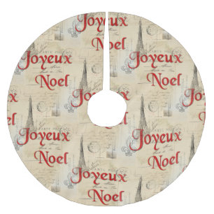 Paris Französische Postkarten Weihnachtsbaum Skirt Polyester Weihnachtsbaumdecke