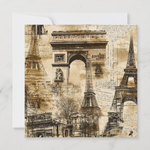 Paris Französisches Wahrzeichen Eiffelturm Retro A