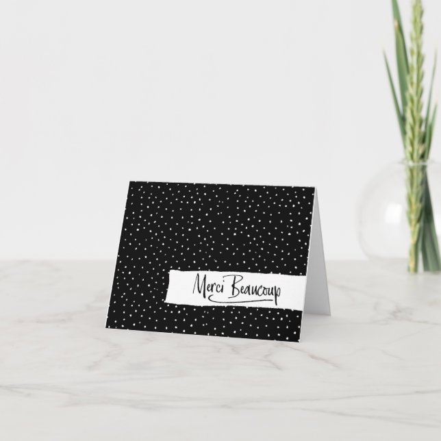 Paris French Baby Dusche Vielen Dank Dankeskarte (Vorderseite)