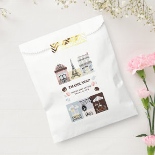 Paris French Cafe Patisserie Baby Shower  Geschenktütchen