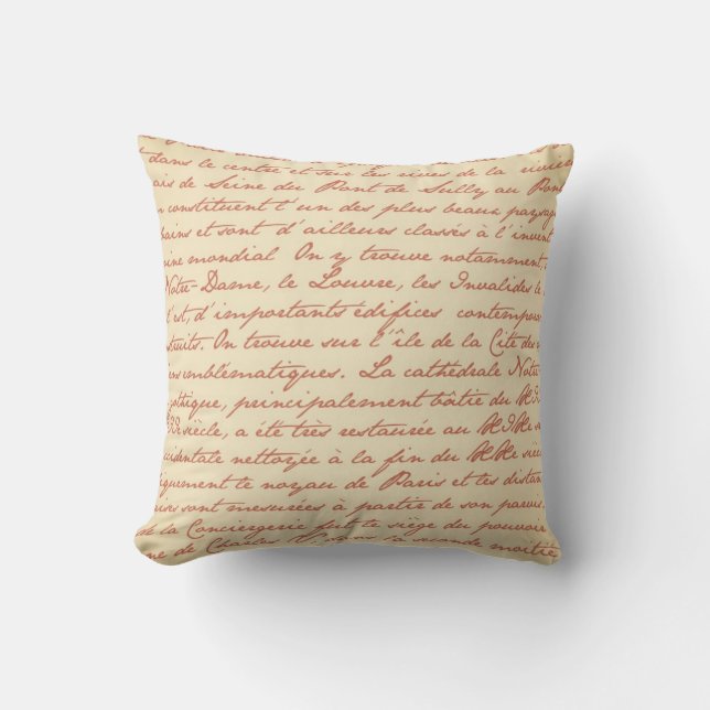 Paris French Throw Pillow Kissen (Vorderseite)