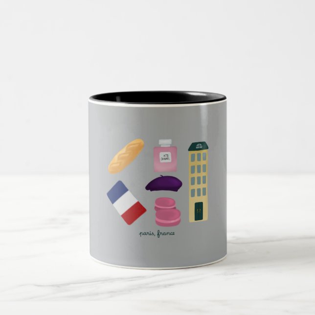 paris, für Schlüsselanhänger Zweifarbige Tasse (Mittel)