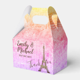 Paris Gable Box Personalisiert PINK Parchment Geschenkschachtel