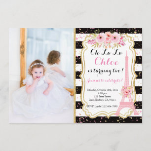 Paris Geburtstag Einladung Eiffelturm