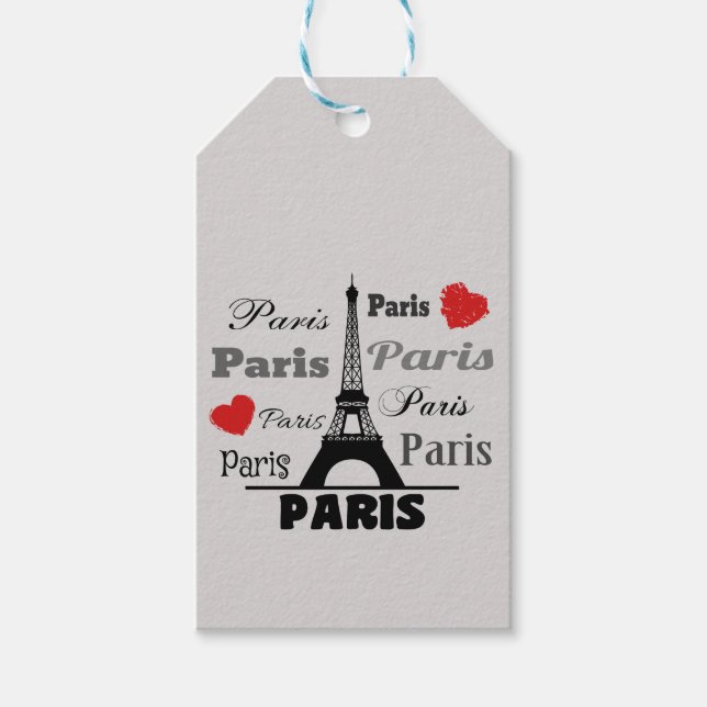 Paris Geschenkanhänger (Vorderseite)