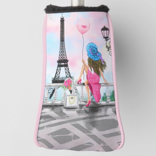 Paris Golf Head Cover Geschenk mit Eiffelturm Headcover (Rotieren 90)