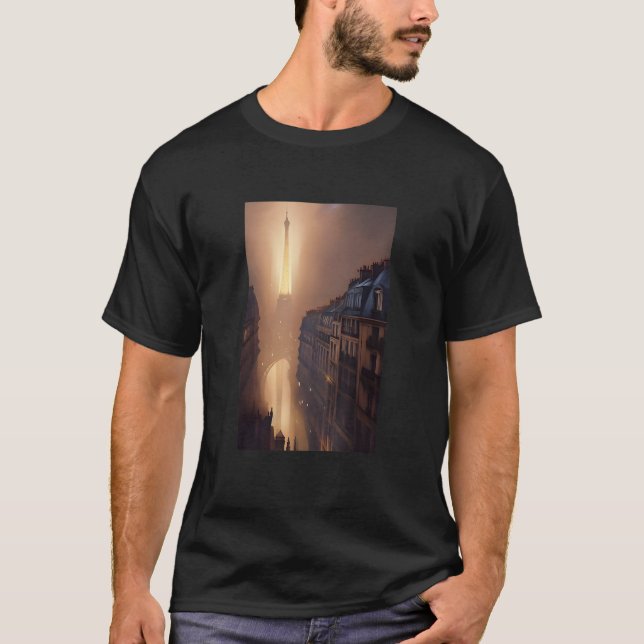 Paris Gothic City Dark Academia Goth Fantasy T-Shirt (Vorderseite)