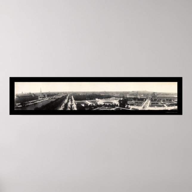 Paris Grand Panorama Foto 1909 Poster (Vorne)