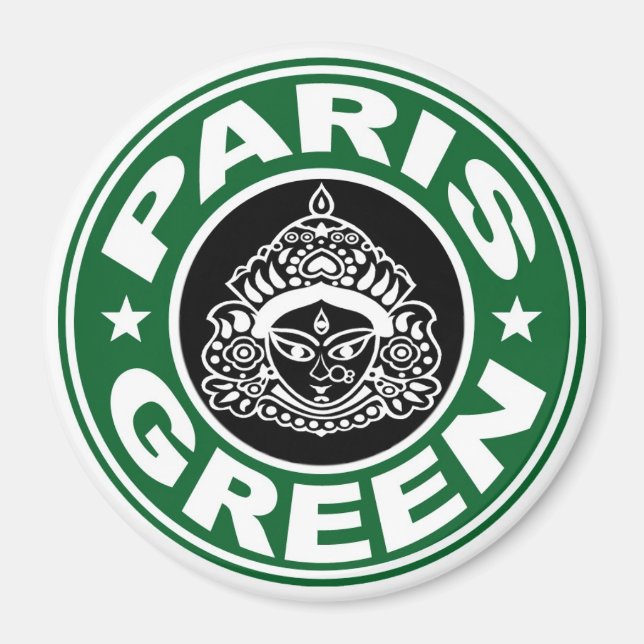 Paris Green Durga Magnet (Vorne)