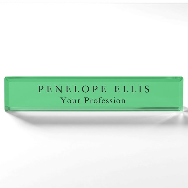 Paris Green Einzigartig Original Classic Beruflich Namensplakette (Vorderseite)