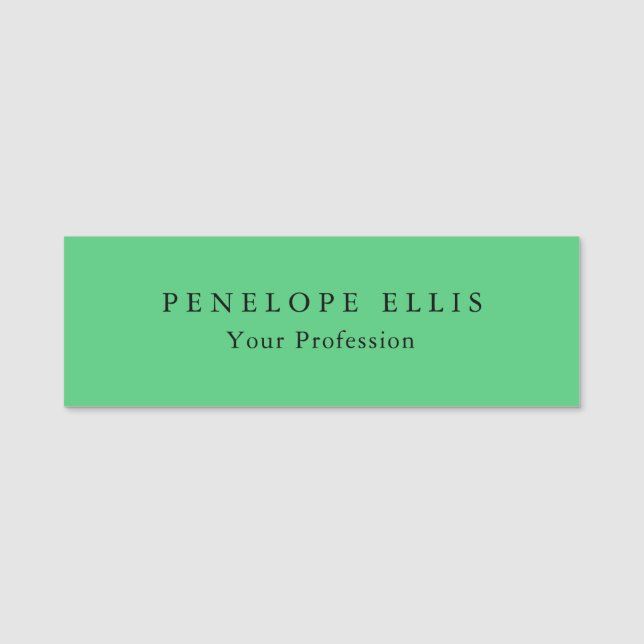 Paris Green Einzigartig Original Classic Beruflich Namensschild (Vorderseite)