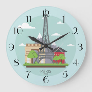 Paris Große Wanduhr