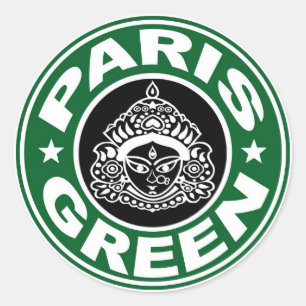 Paris-Grün Durga Aufkleber