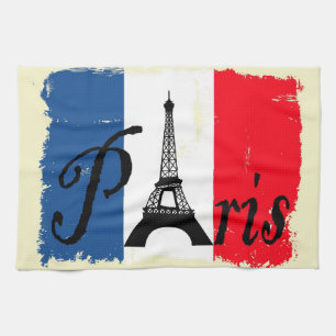 Paris grunge geschirrtuch