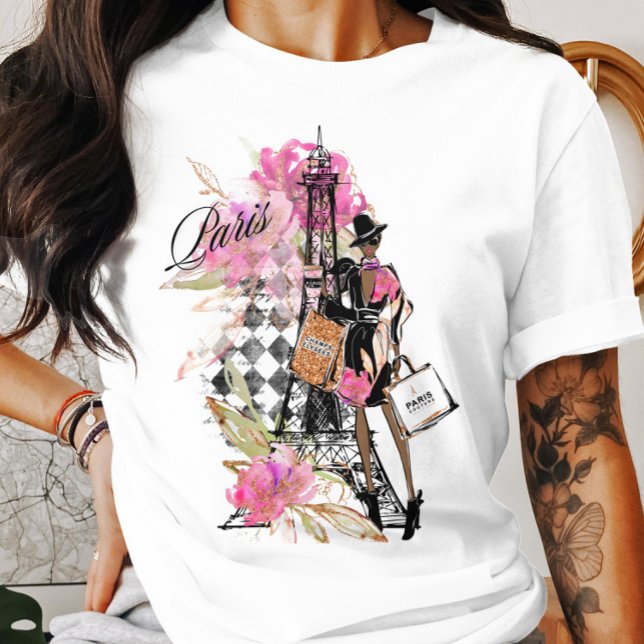Paris Harlequin Shopping Girl T - Shirt (Von Creator hochgeladen)