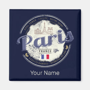 Paris Hauptstadt Frankreich Eiffelturm Vintag Souv Magnet