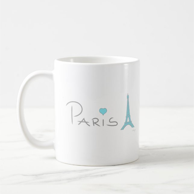 Paris Heart Eiffel Tower Kaffeetasse (Links)