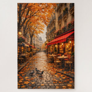 Paris Herbst Café Straße – Warmes Herbstpuzzle
