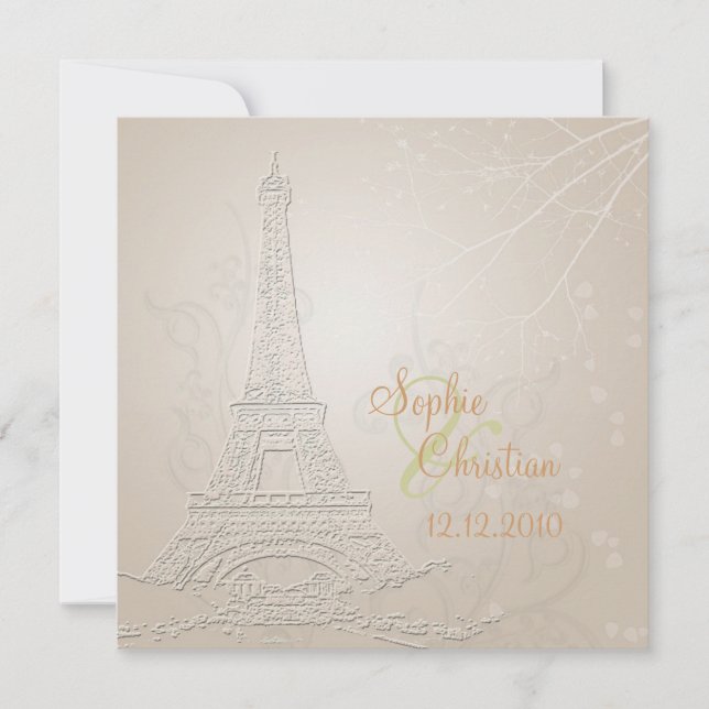 Paris, Herbst + Wintereinladungen Einladung (Vorderseite)