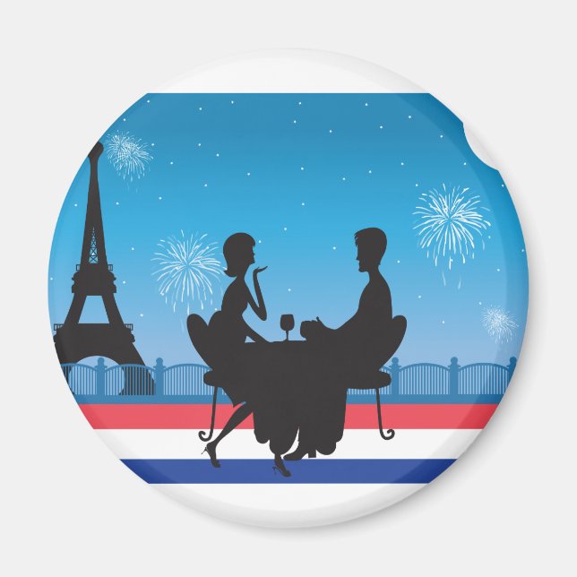 Paris Hintergrund Magnet (Vorne)