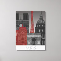 Paris Höhenunterschiede nach Nacht - Rot