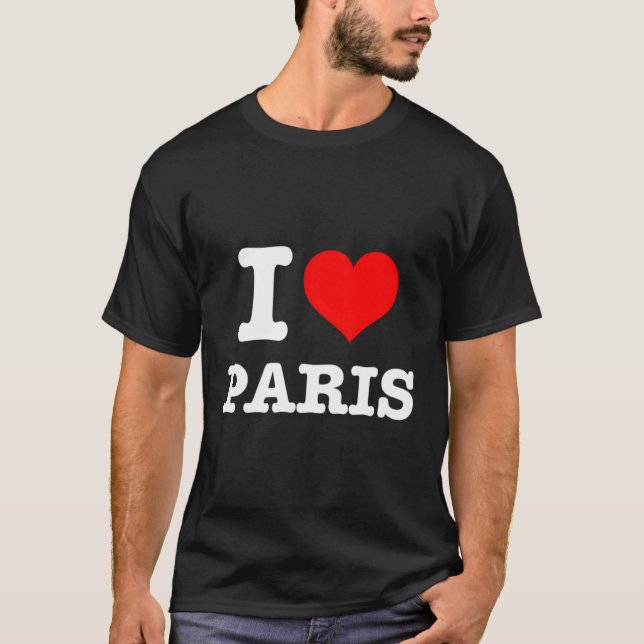 Paris I Liebe Paris T-Shirt (Vorderseite)